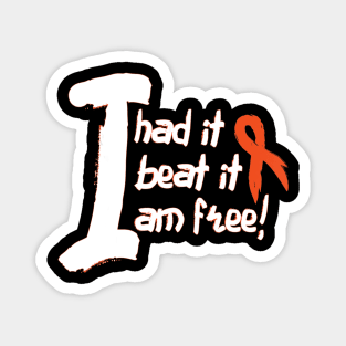 Leukemia Cancer Awareness Fight Cancer Ribbon Magnet