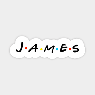 James Tshirt for Men Personalized Simple Gift with Name Magnet