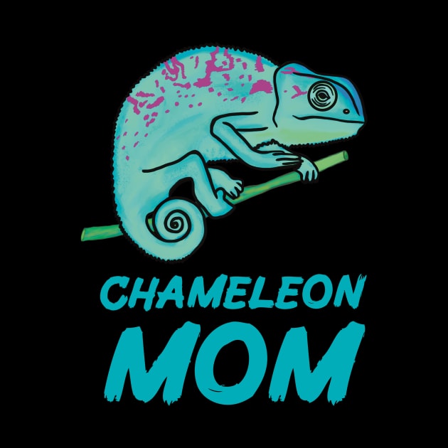 Chameleon Mom, Blue, for Chameleon Lovers by Mochi Merch