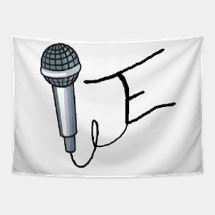 Triadic Entertainment Mic Logo Tapestry