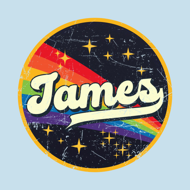 Discover James // Rainbow In Space Vintage Grunge-Style - James - T-Shirt