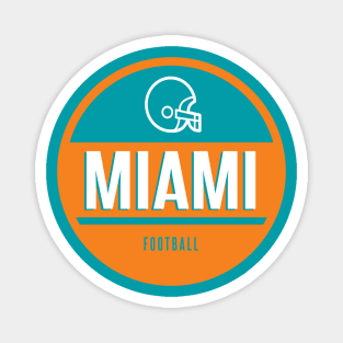 Miami retro football Magnet