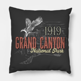 Grand Canyon National Park Arizona AZ Vintage Eagle Pillow