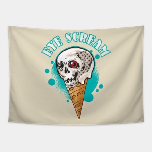 Skull Eye Scream - On a sugar Cone Tapestry