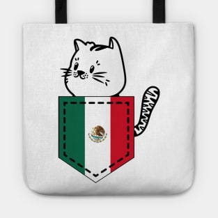 Patriotic Pocket Pussy - Cat Lover -  Mexican Patriot Tote
