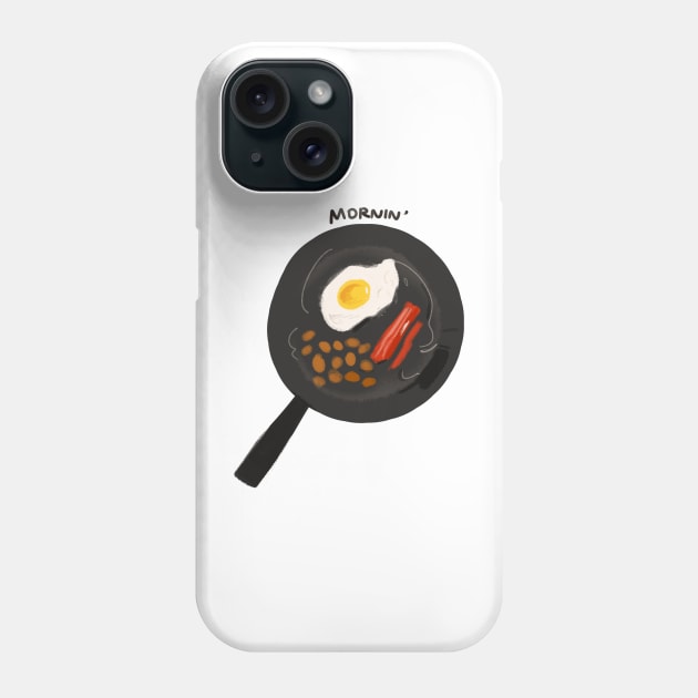 'Mornin' Breakfast Bacon and Eggs Doodle Phone Case by sticksnshiz