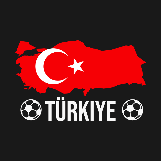 Türkiye Soccer Map National Team Fan Football by Foxxy Merch