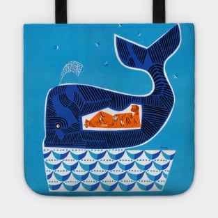 Vintage Travel Poster Israel Whale Tote