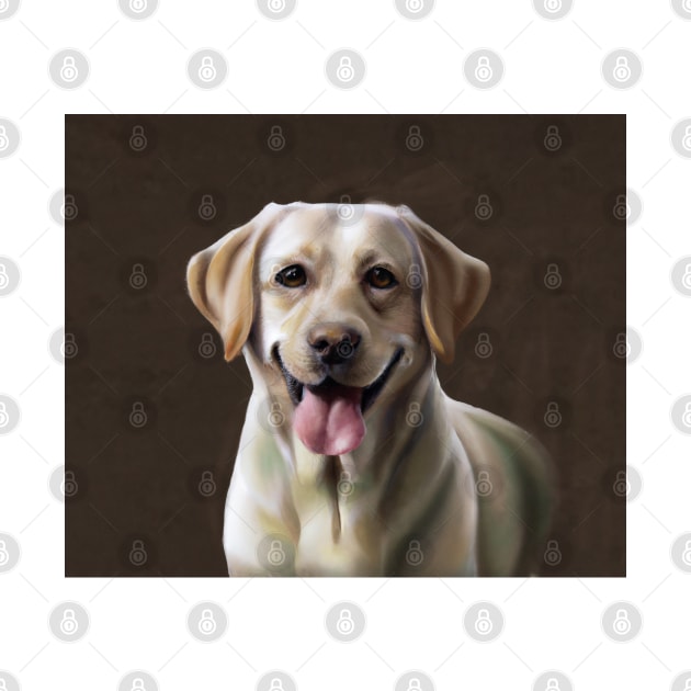 Labrador Retriever dog illustration painting by Russell102