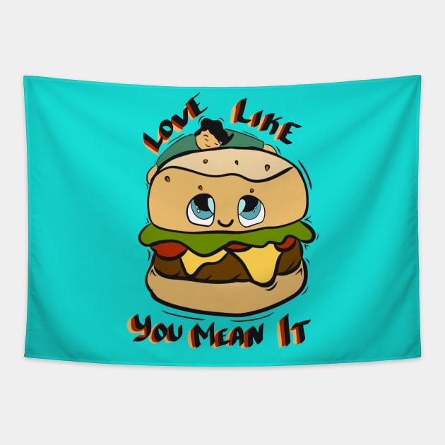 Appreciative Burger Tapestry by Lookify