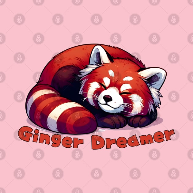 Tired red panda by Japanese Fever