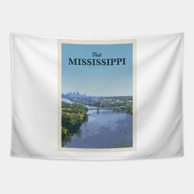 Visit Mississippi Tapestry by Mercury Club