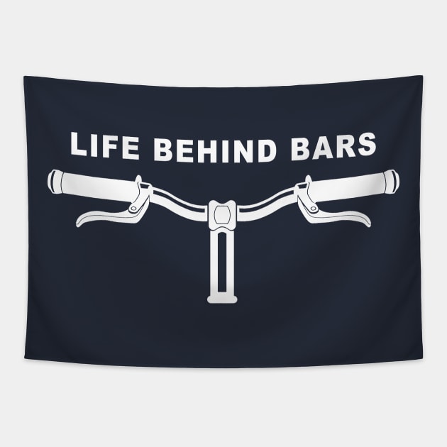 Life Behind Bars Cycling Tapestry by CS Designs