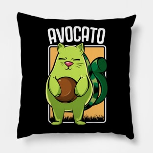 Avocado - Avocato Funny Cat Pun Cute Guacamole Pillow