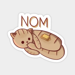 Nom Cat Bread Magnet