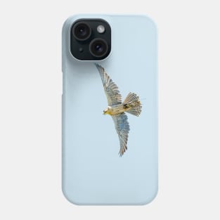 Falconers hybrid Gyr falcon in flight Phone Case