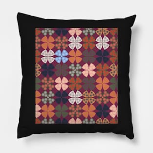 Delights of Autumn Stylized Four Leaf Clover Pillow