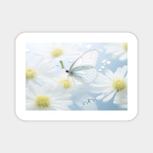 Butterfly Flower Nature Serene Tranquil Magnet