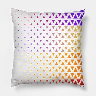 Rainbow gradient triangle pattern Pillow