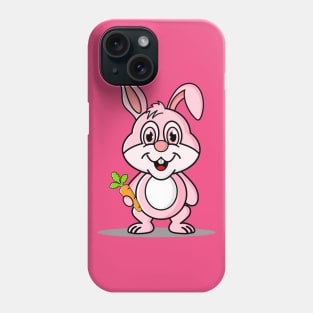 cute rabbit holding carrots Phone Case