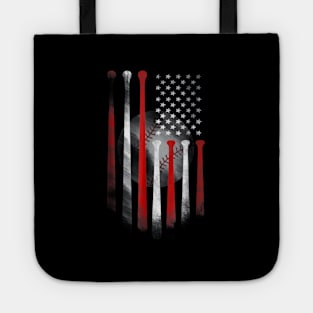 American Flag Vintage Baseball Tote