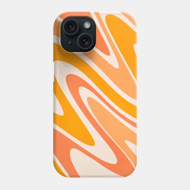 Abstract Tangerine Orange Yellow Pattern Cute Retro Phone Case by Trippycollage