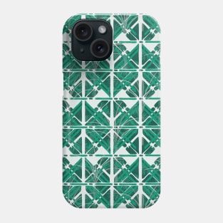 Abstract Tropical Tiles in Green Phone Case