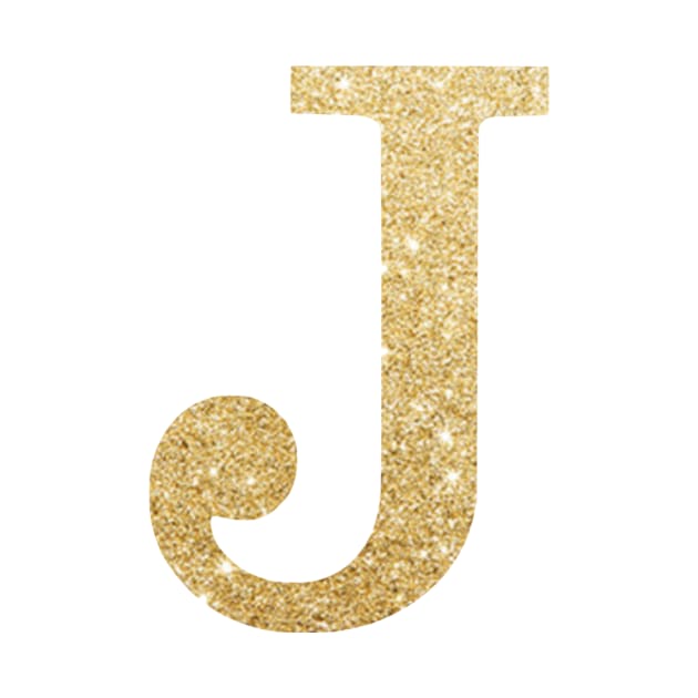 The Letter J Gold Metallic Design by Claireandrewss