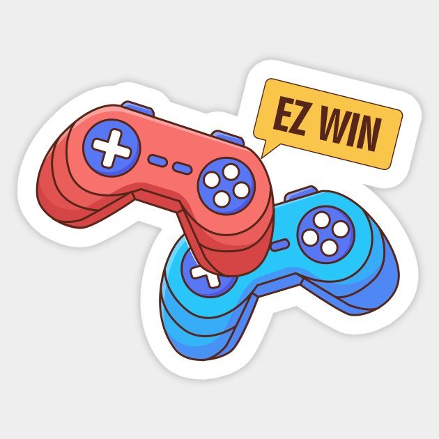 Ez Win Game Controllers Perfect Gamer Gift - Gaming - Sticker