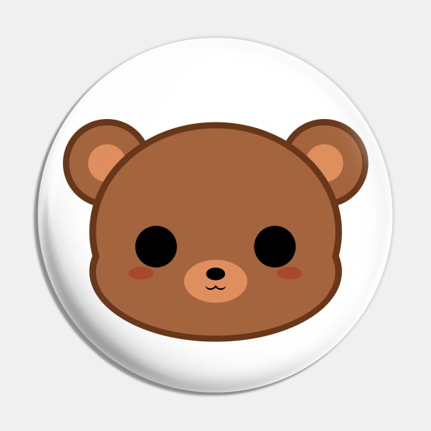 Cute Brown Bear Pin by alien3287