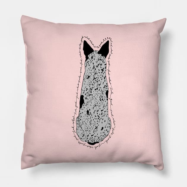 Find What Feels Good Dog Pillow by Olly Illustrated