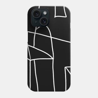 Black and white line pattern print Phone Case