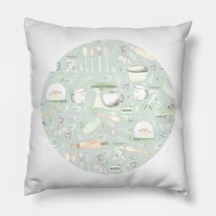 Baking Pattern | Mint Green | Texture Pillow