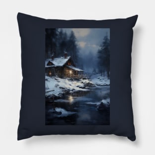 cozy winter nights - cabin by the lake - 2 Pillow