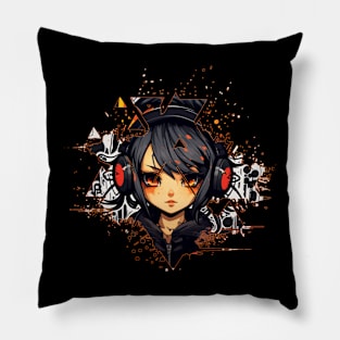 Halloween Gamer Girl Pillow