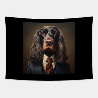 English Cocker Spaniel Dog in Suit Tapestry