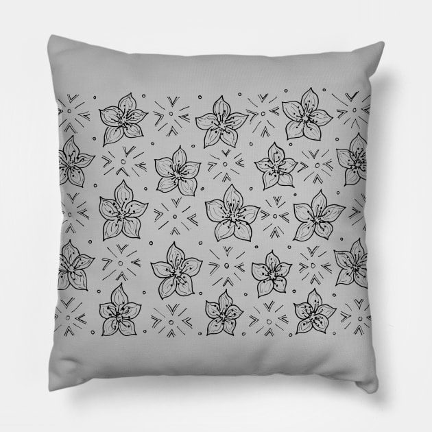 Cherry Blossom Pattern -- art with movement, vacation, flowers Pillow by Inspirational Koi Fish