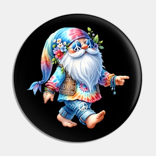 Hippie Santa Graphic For Women Men Kids Christmas In July Pin