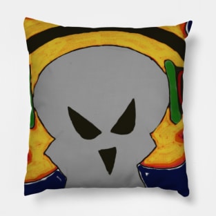 Flaming Skull of Doom Pillow