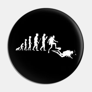 Evolution Man Scuba - White Pin