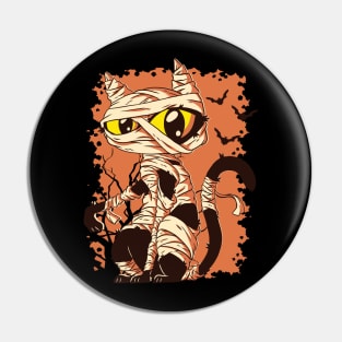 Mummy Black Cat Pin