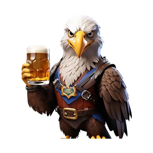 Eagle and Beer by likbatonboot