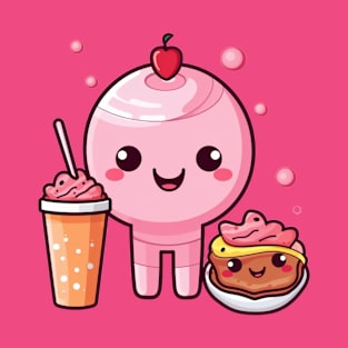 kawaii Ice cream  T-Shirt cute Candy food gilrl T-Shirt