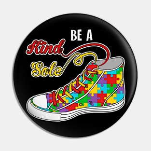 Kind Sole Puzzle Piece Sneaker Autism Awareness Gift for Birthday, Mother's Day, Thanksgiving, Christmas Pin