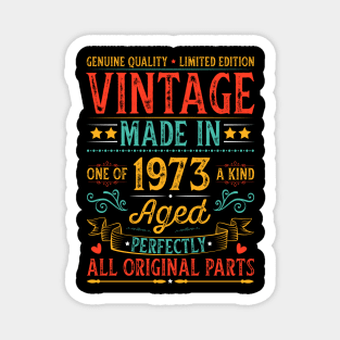 Vintage Made In 1973 Birthday Magnet