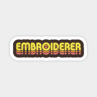 Retro Embroiderer Magnet