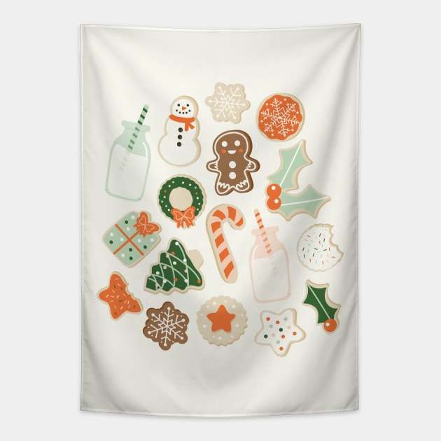 Christmas Cookies Tapestry by allisonromerodesign