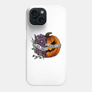 Sorta Sweet Sorta Spooky, Vintage Halloween, Flower Pumpkin Phone Case