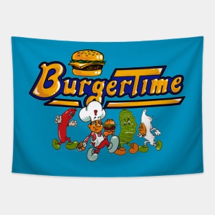 Burger Time Characters Tapestry