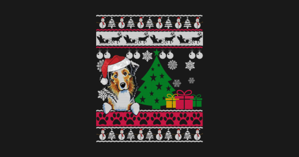 Australian Shepherd Christmas Ugly Sweater Dog Gift